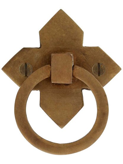 Cut Square Bronze Ring Pull.